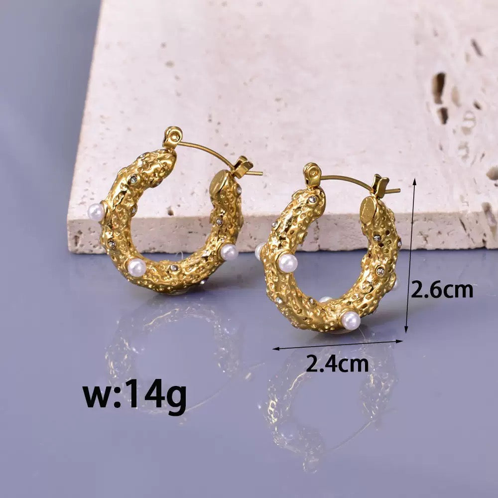 Lunaria Hoops Earrings