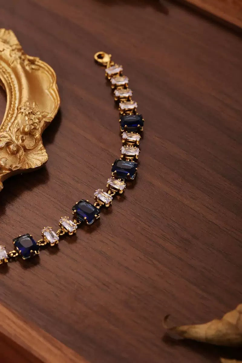 Bracelet Zircon Bleu
