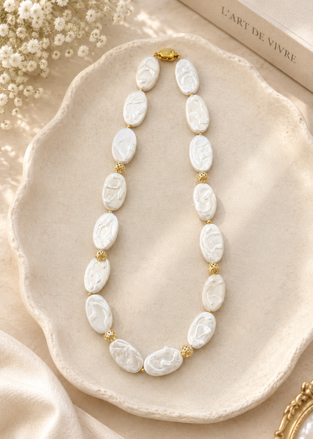 Collier Nacre Dorée