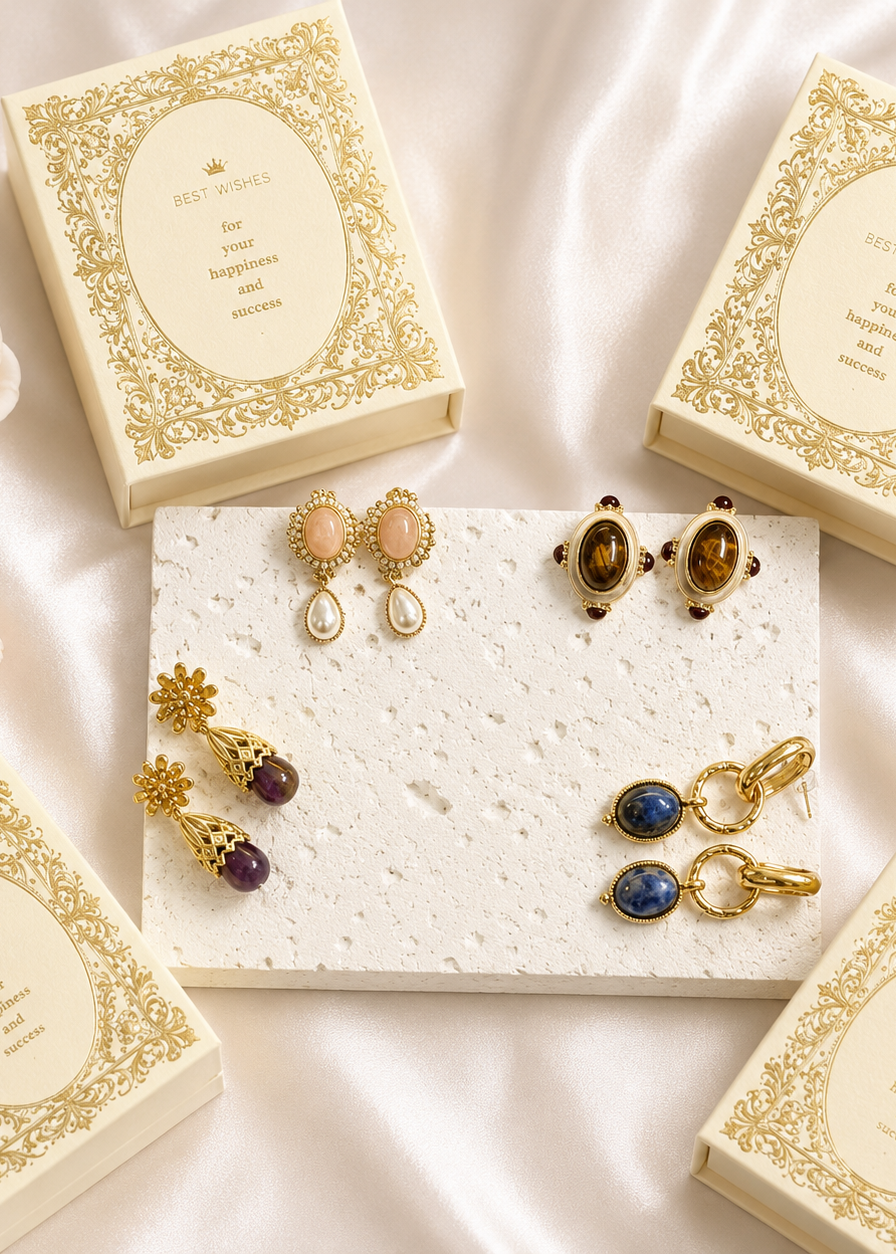 Cristal Boucles en Boîte