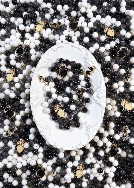 Cristal Bestiaire Noir 8mm