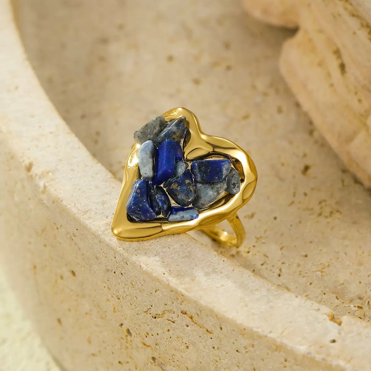 Crystal Heart Rings