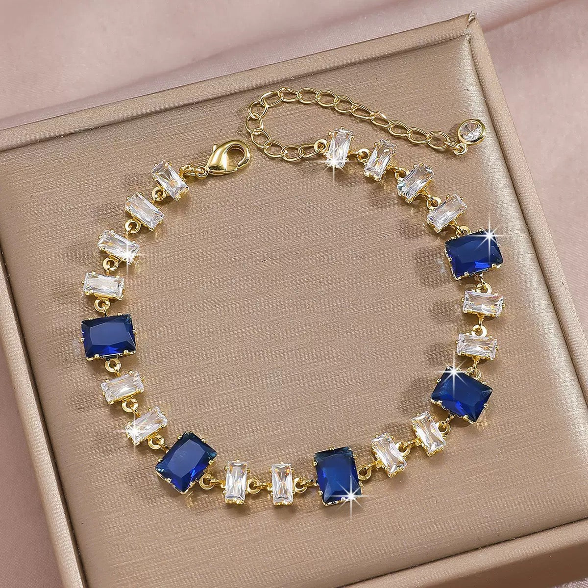 Bracelet Zircon Bleu