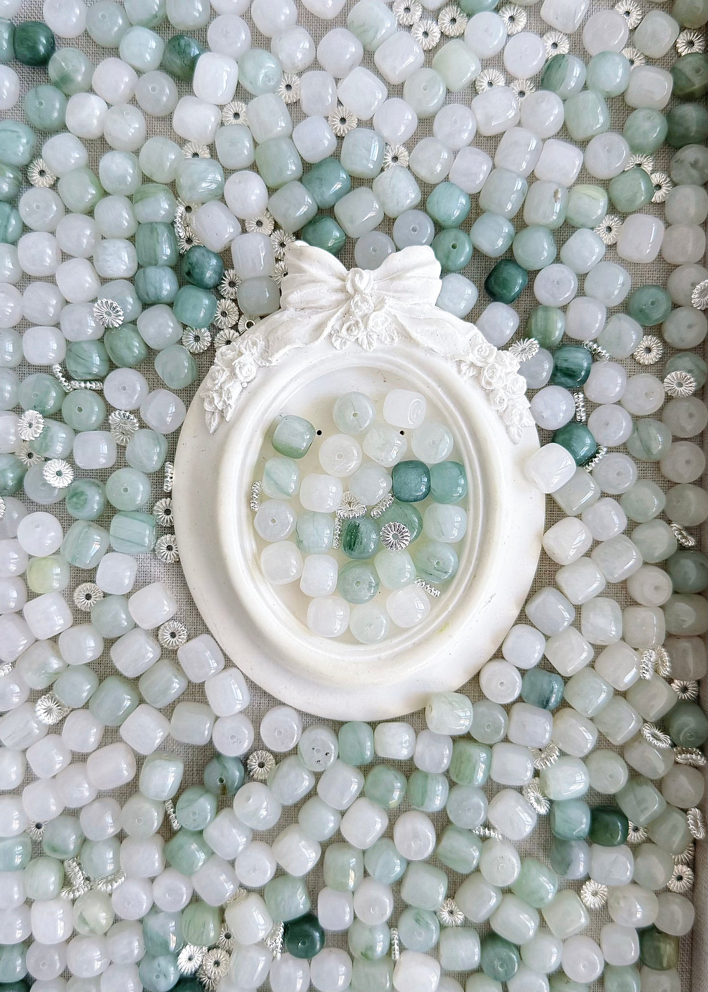 Cristal Jade Glacé 9*10mm